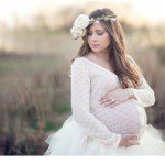 flower crown maternity session