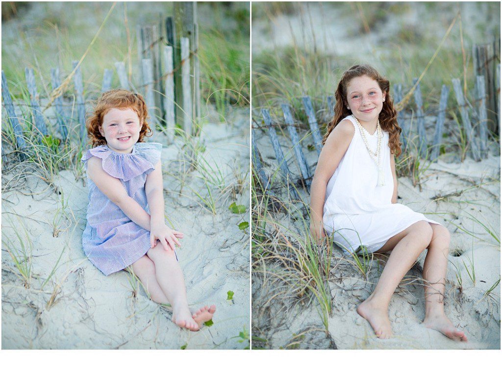 family pictures on the dunes at holden beach