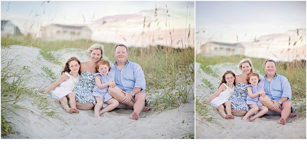 family beach pictures in the dunes