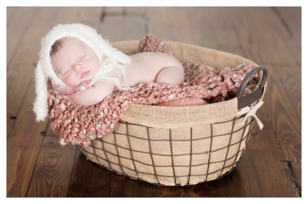 baby in basket newborn mebane