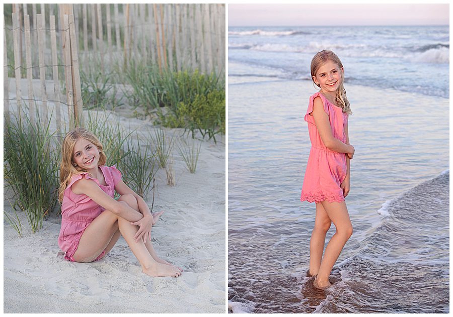 family pictures at sunset Wrightsville beach